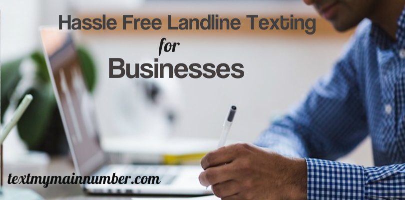 Landline texting for business