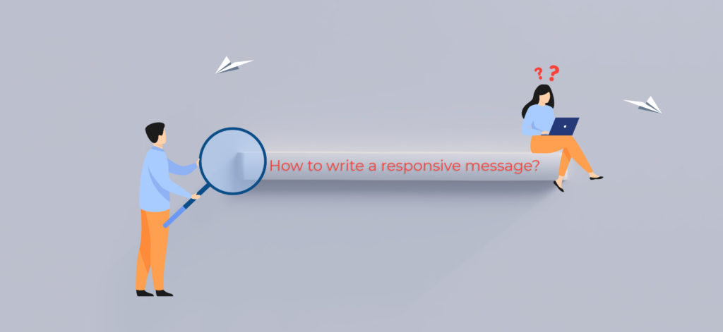 how to write a responsive business message